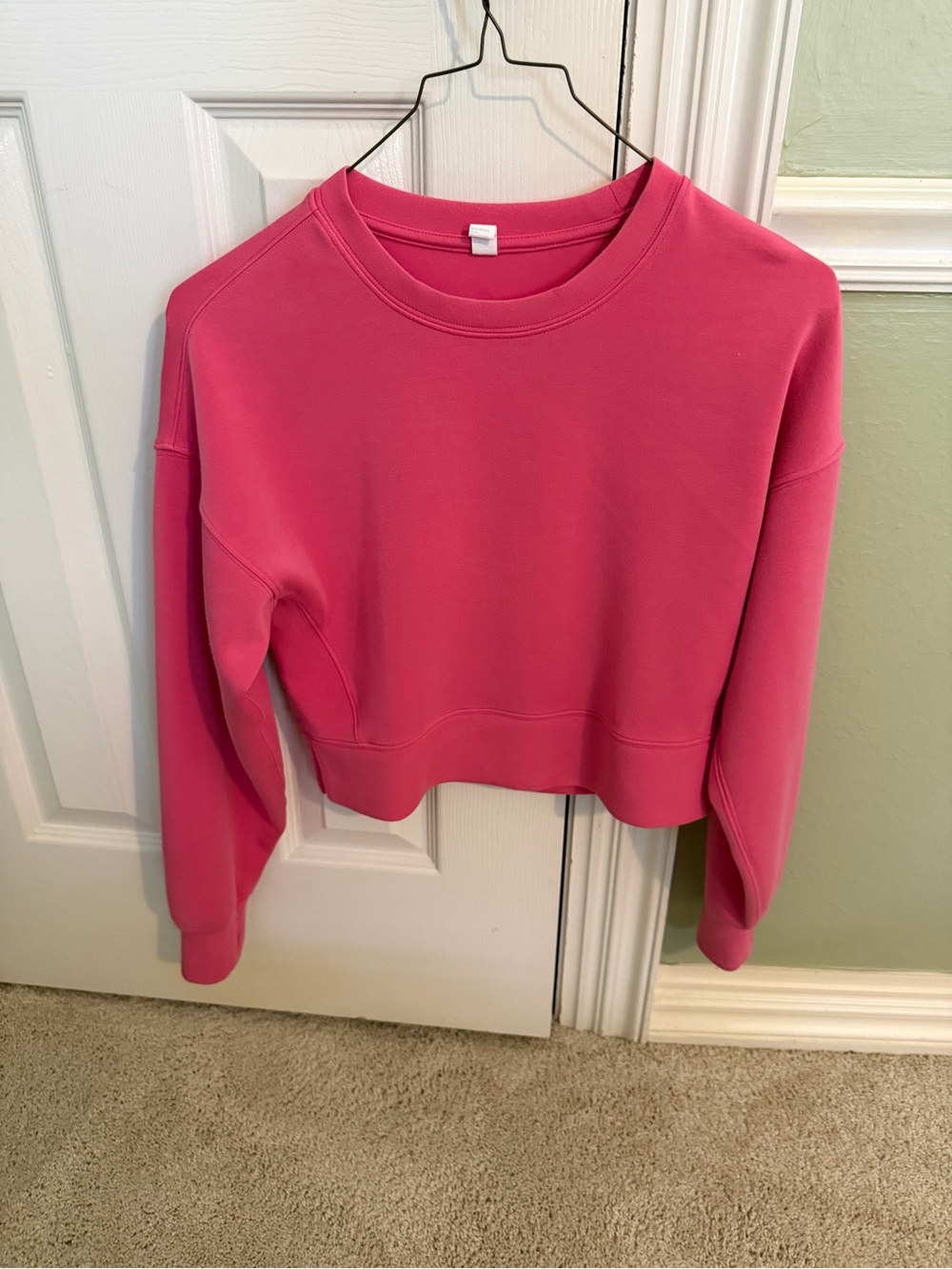 Zella Pink Cropped Crew Sweatshirt